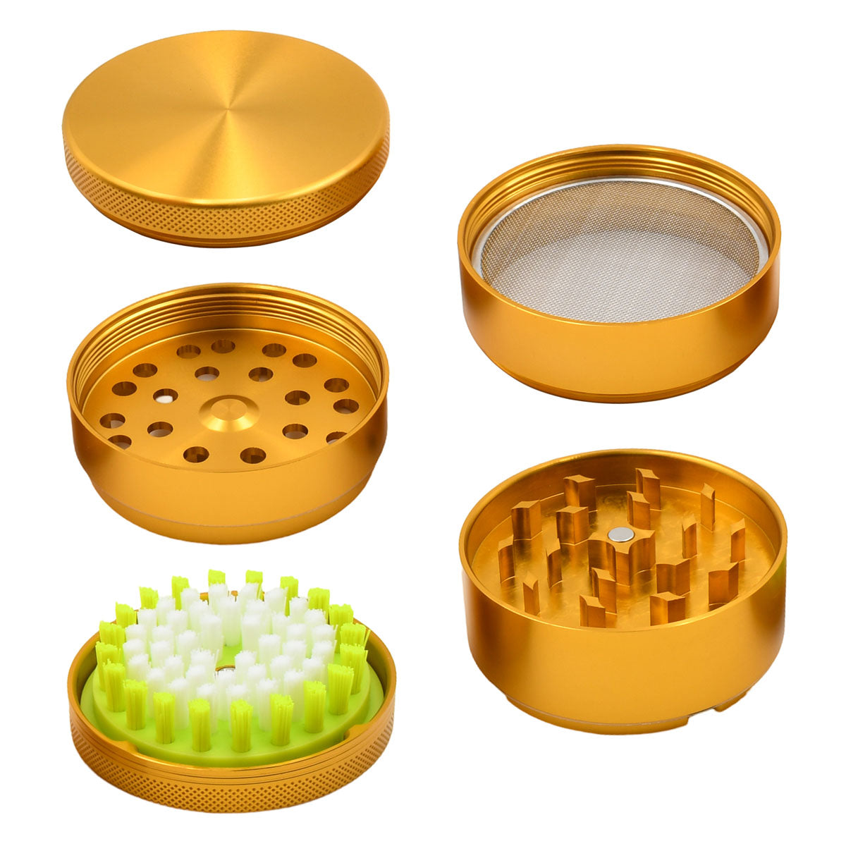 5PC Herb Grinder - Kief Sweeper