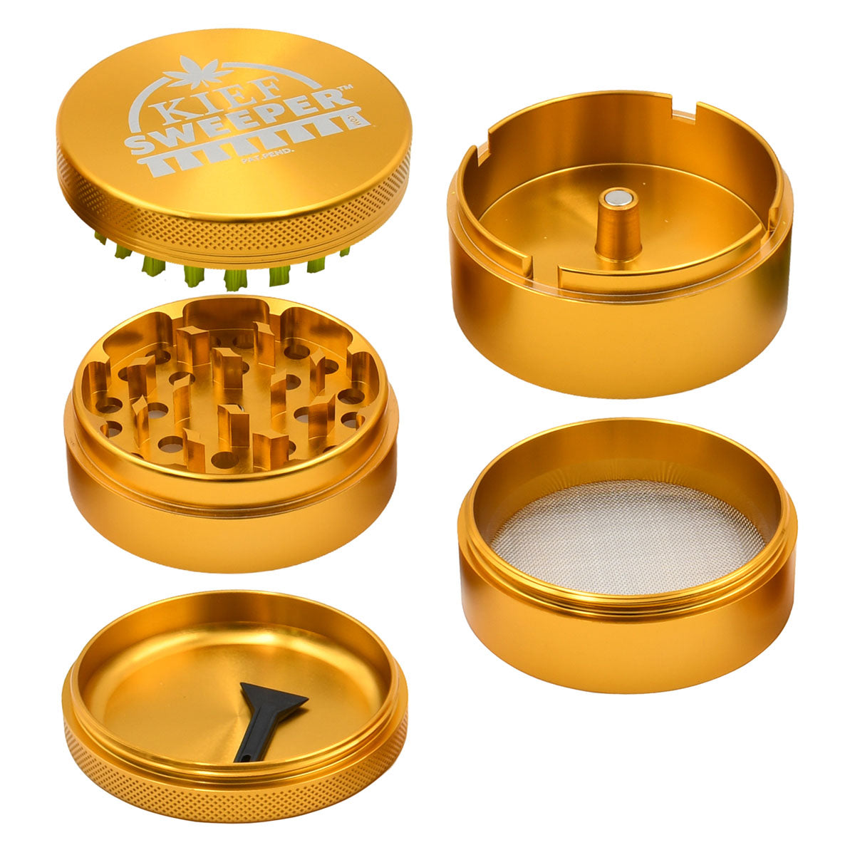 5PC Herb Grinder - Kief Sweeper