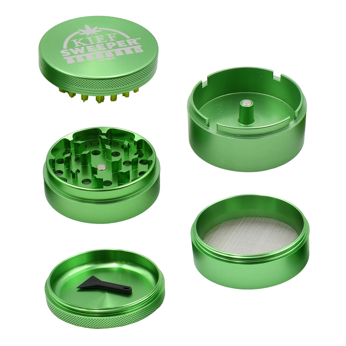 5PC Herb Grinder - Kief Sweeper