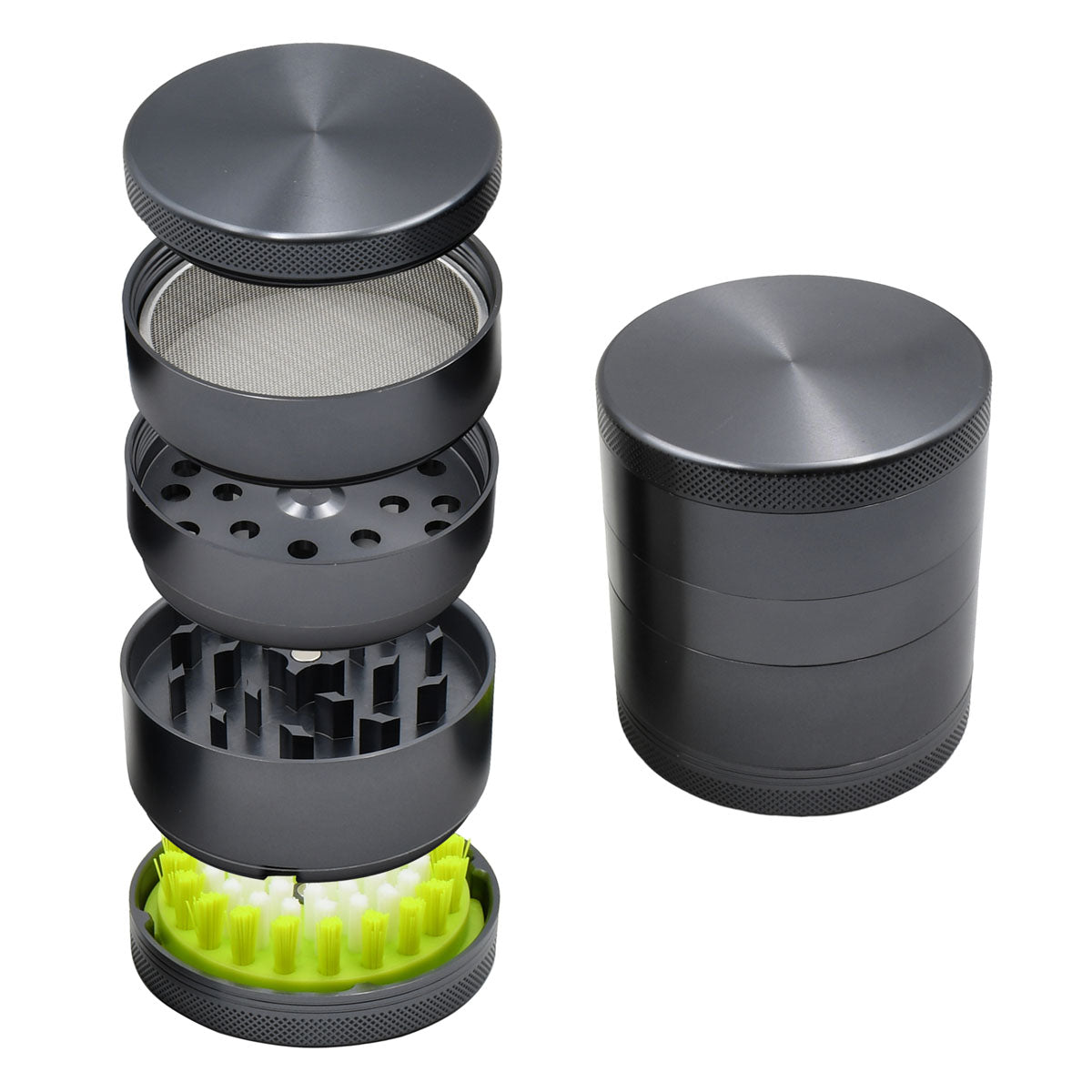 5PC Herb Grinder - Kief Sweeper