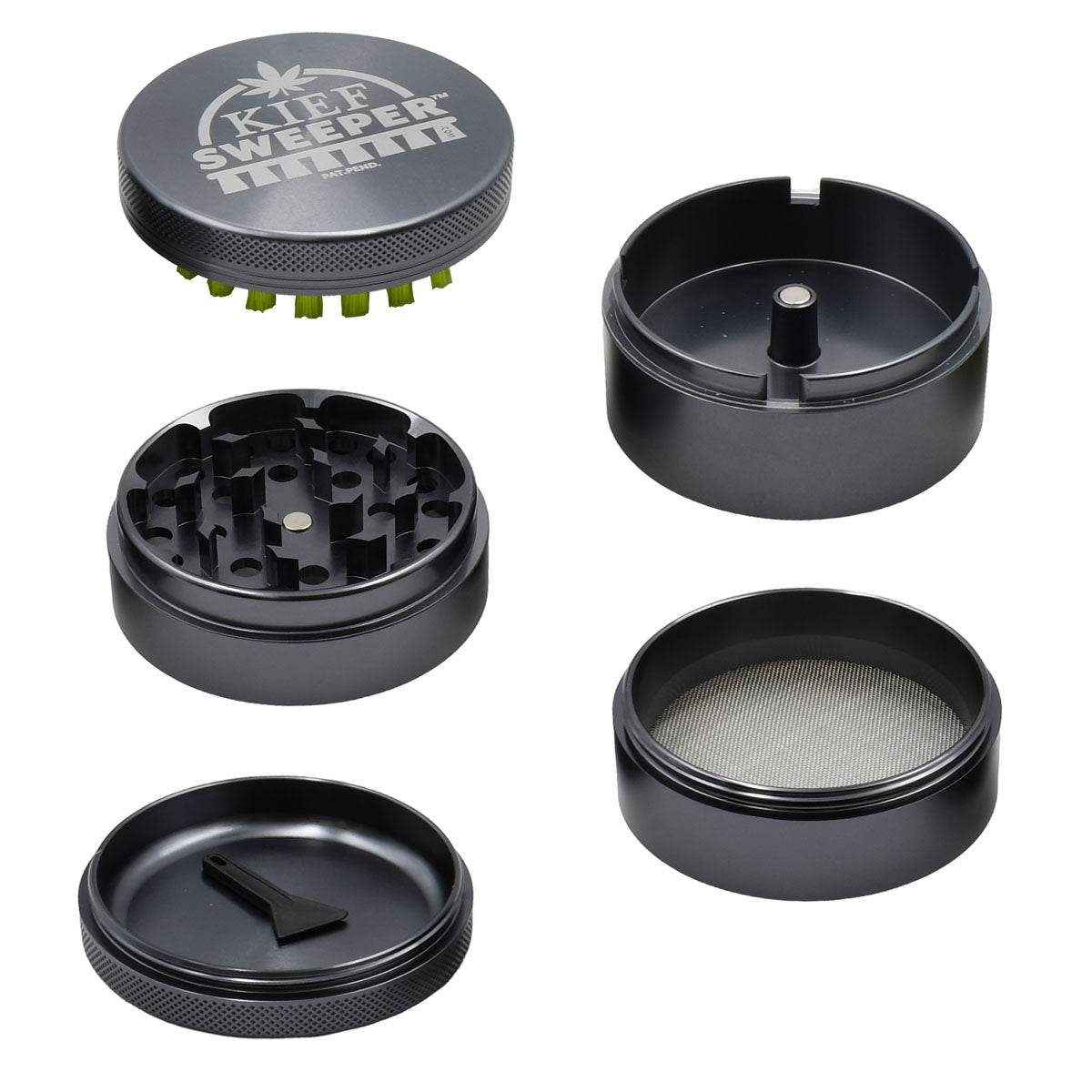 5PC Herb Grinder - Kief Sweeper
