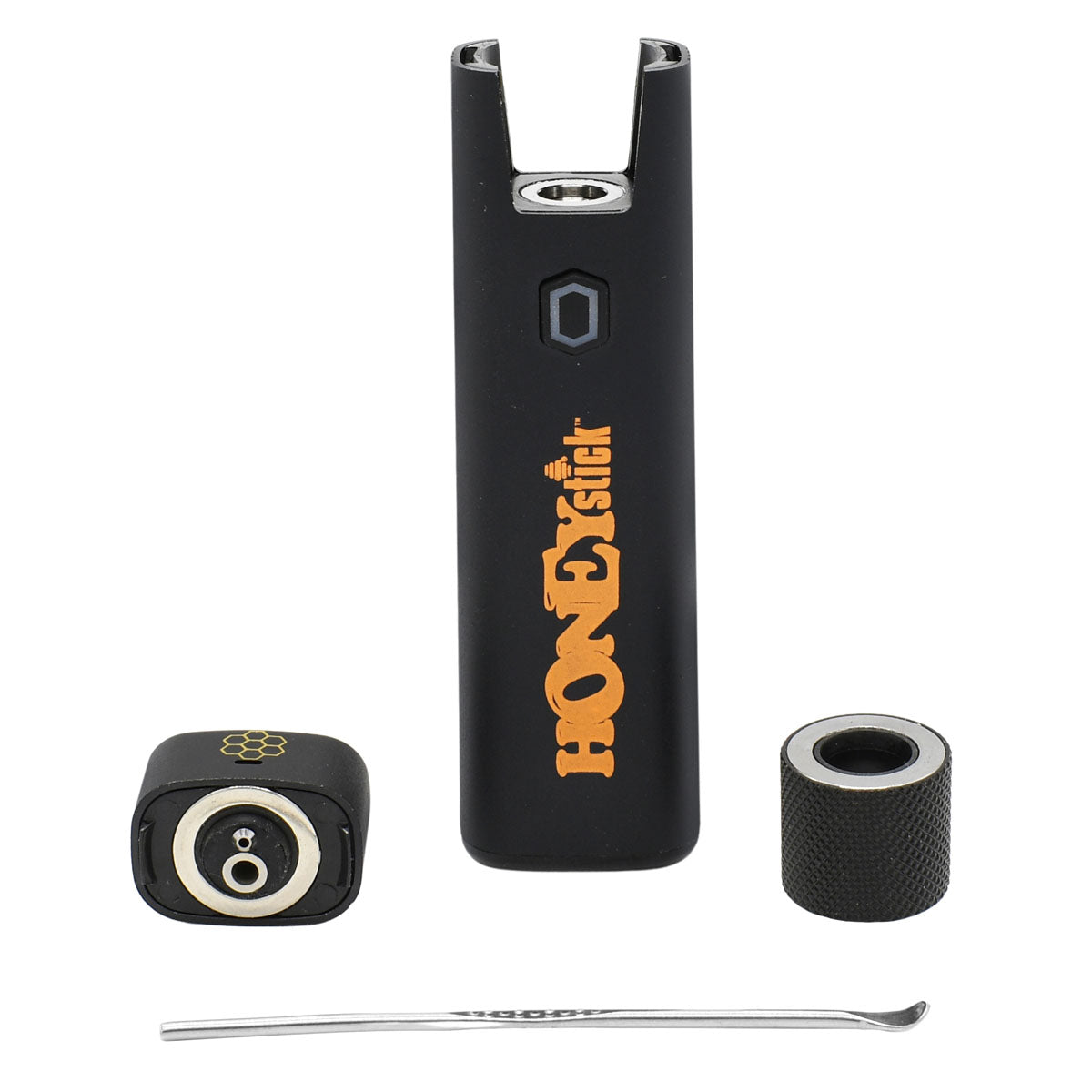Magnetic mouthpiece, dab pen battery, wax atomizer and dab tools. Setup for concentrate vaping