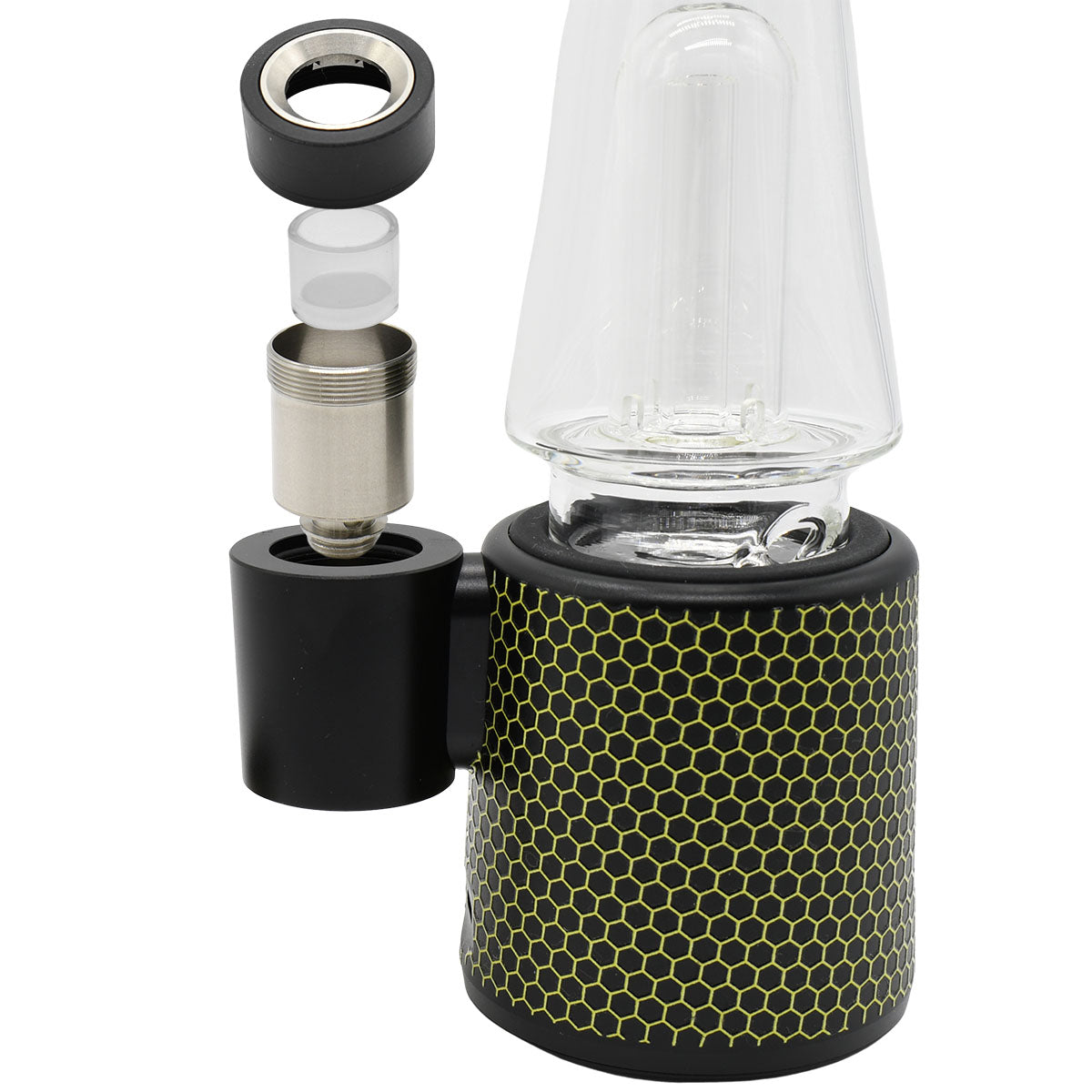 Erig Heating Chamber Disassembled - wax atomizer, quartz bowl, cover