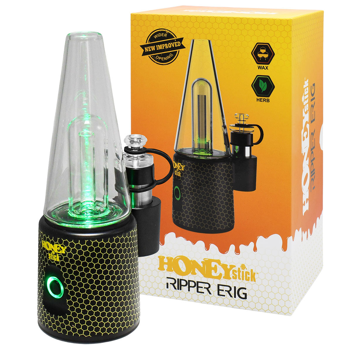 E Rig for Dabs  with LED Color Light Indicating Temperature Settings 